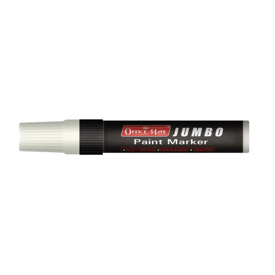 Soni Officemate Jumbo Paint Marker - Chisel Tip (15 MM) - White