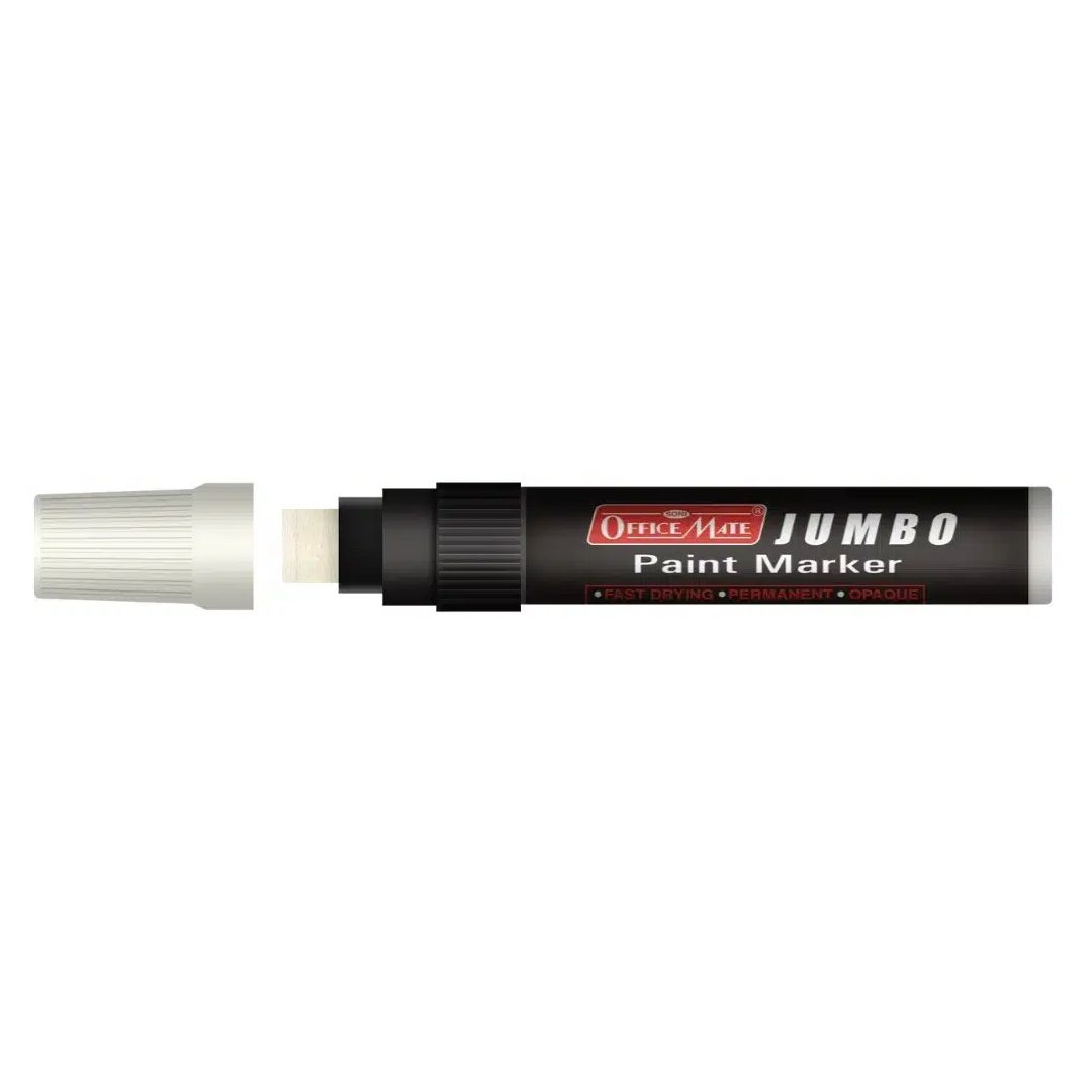 Soni Officemate Jumbo Paint Marker - Chisel Tip (15 MM) - White