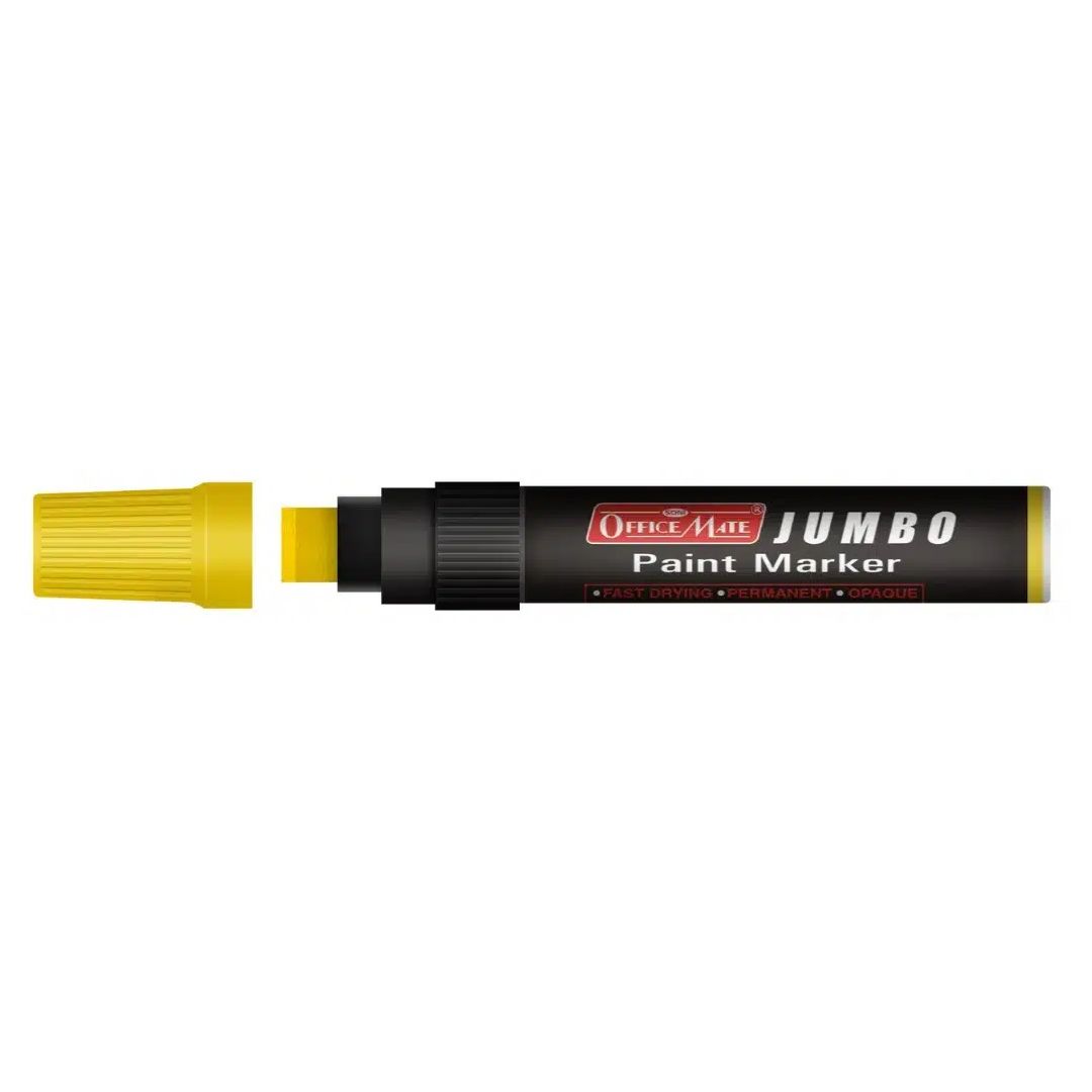 Soni Officemate Jumbo Paint Marker - Chisel Tip (15 MM) - Yellow