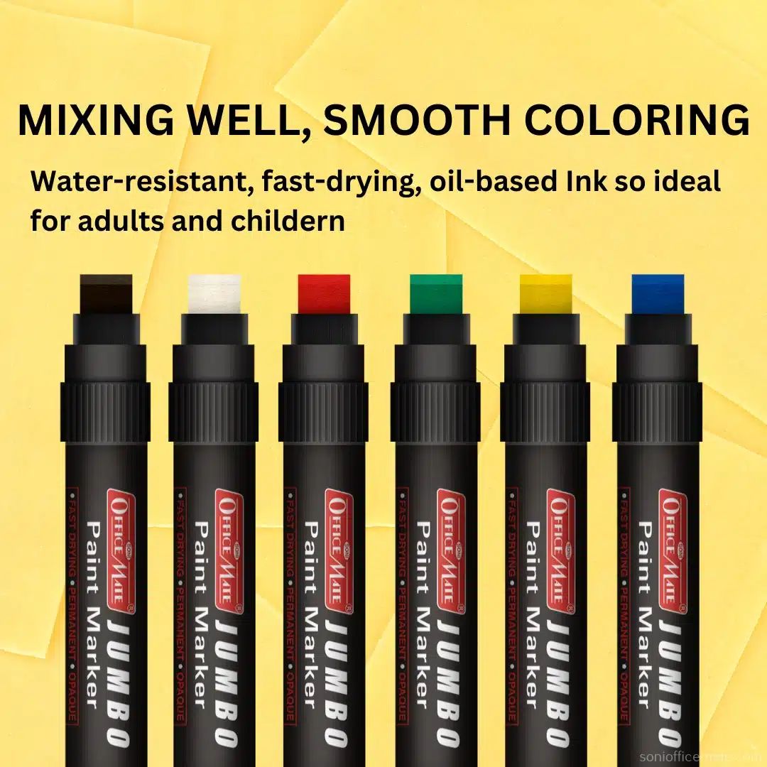 Soni Officemate Jumbo Paint Marker - Pack of 6