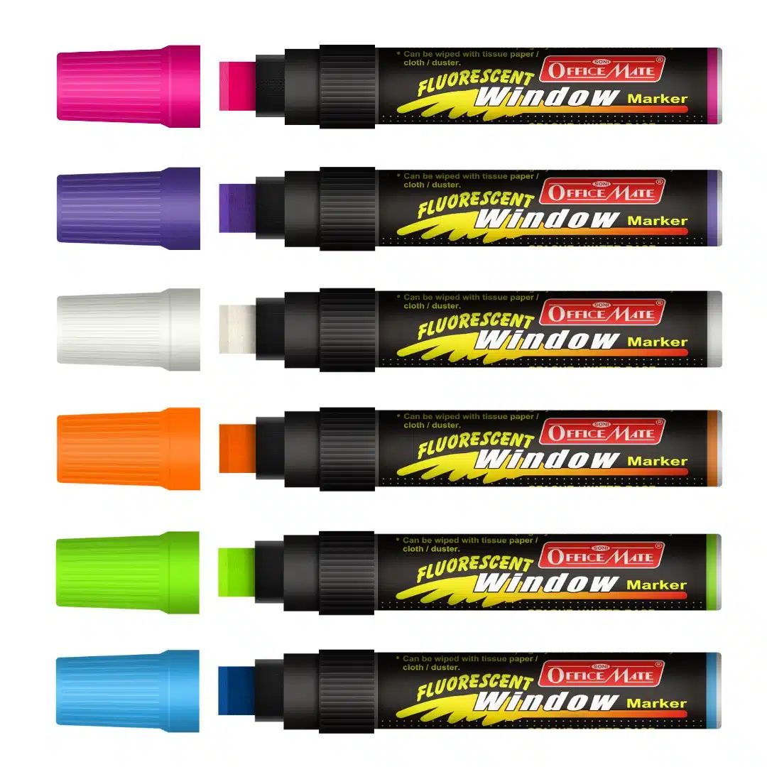 Soni Officemate Liquid Chalk Jumbo Marker - Pack of 6