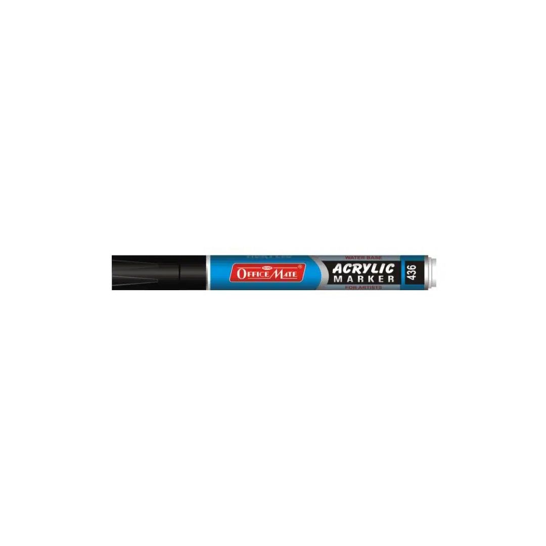 Soni Officemate Water Base Acrylic Marker - Bullet Tip (4.5 MM) - Black