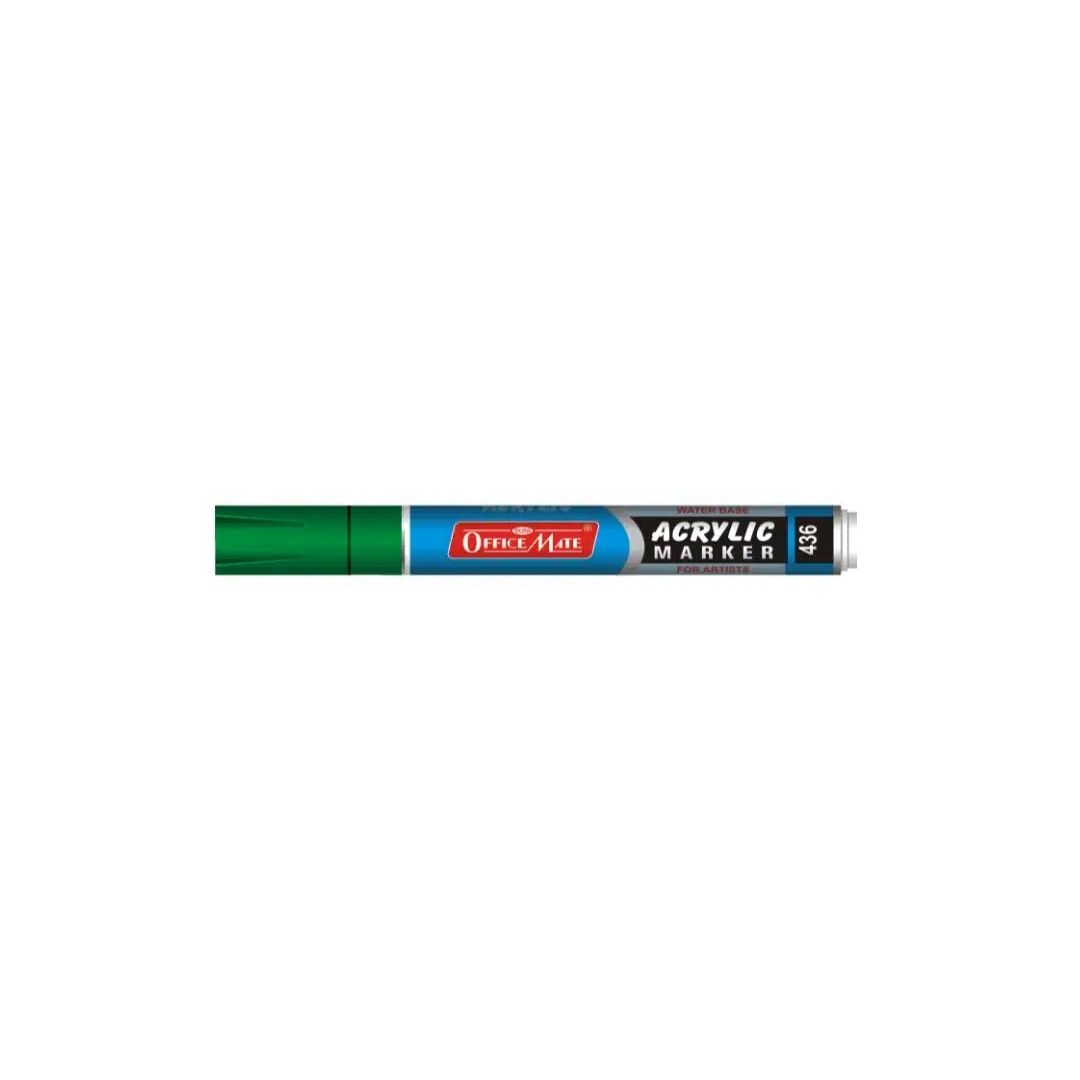 Soni Officemate Water Base Acrylic Marker - Bullet Tip (4.5 MM) - Green