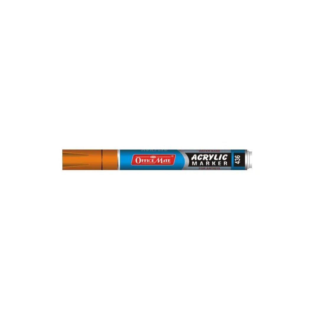 Soni Officemate Water Base Acrylic Marker - Bullet Tip (4.5 MM) - Orange