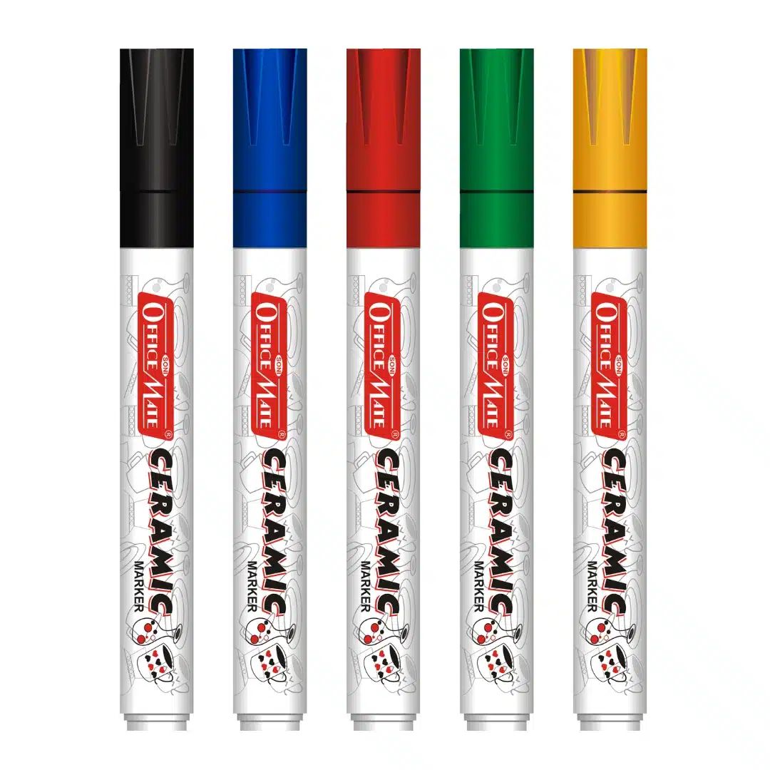 Soni Officemate Slim Regular Ceramic Marker - Pack of 5