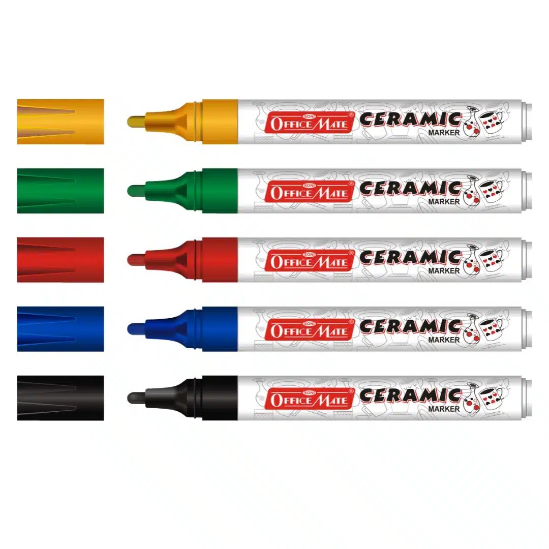 Soni Officemate Slim Regular Ceramic Marker - Pack of 5