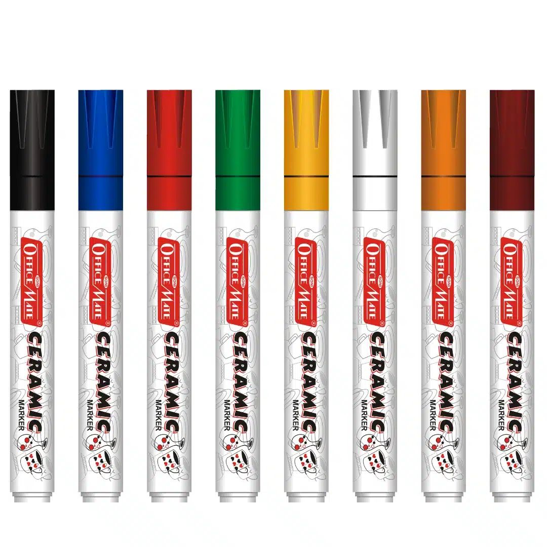 Soni Officemate Slim Regular Ceramic Marker - Pack of 8