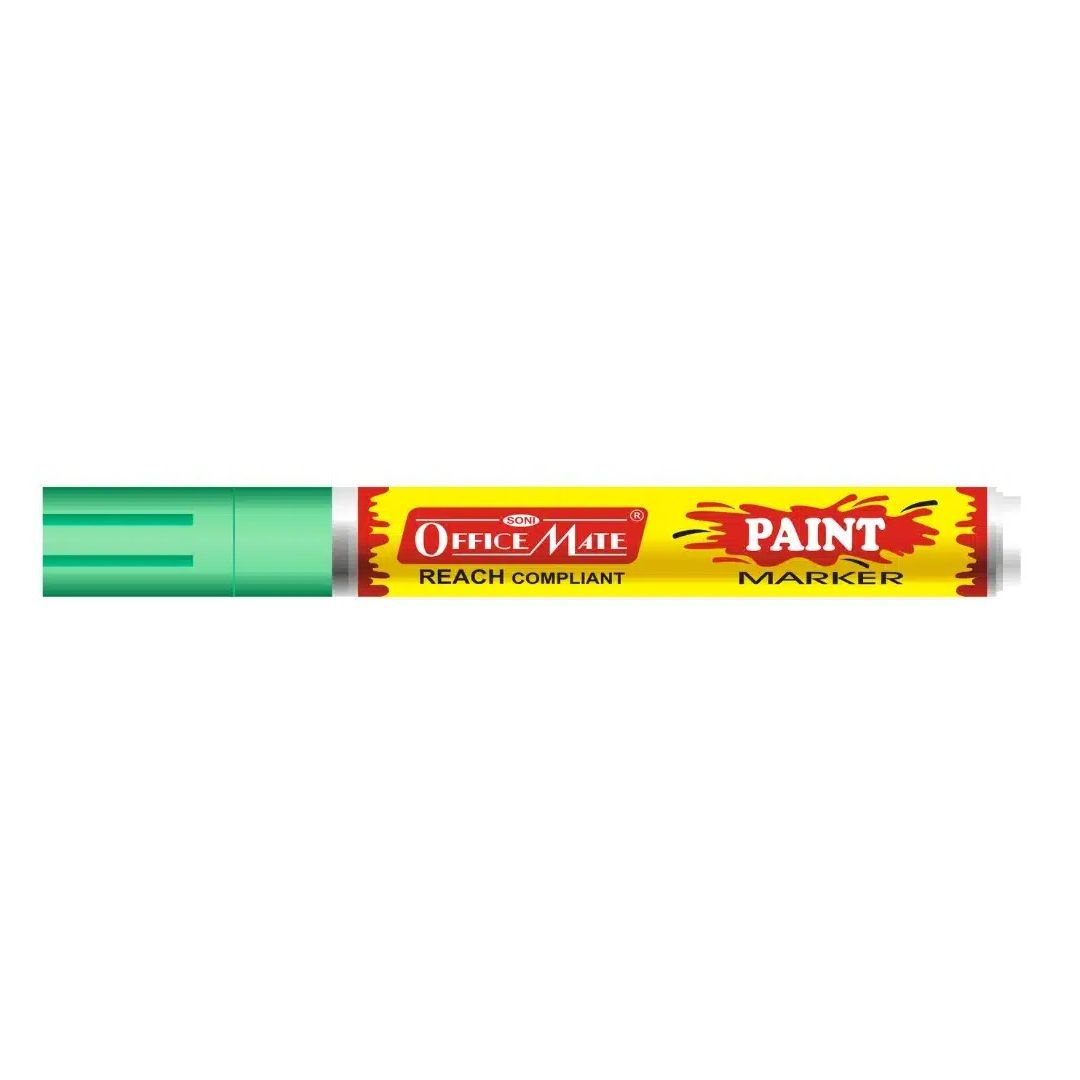 Soni Officemate Paint Marker - Bullet Tip (4.5 MM) - Fluorescent Green