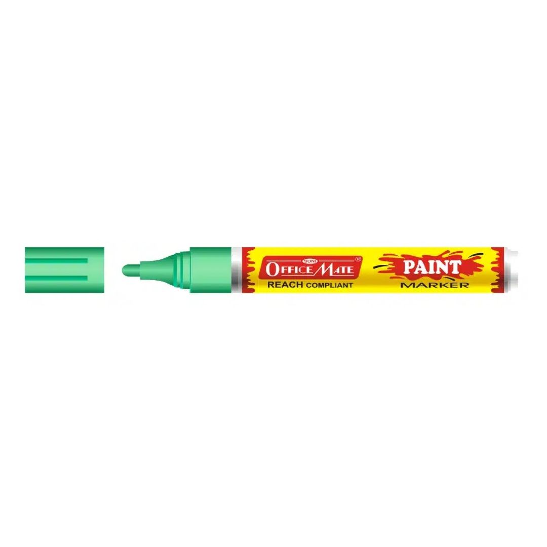 Soni Officemate Paint Marker - Bullet Tip (4.5 MM) - Fluorescent Green