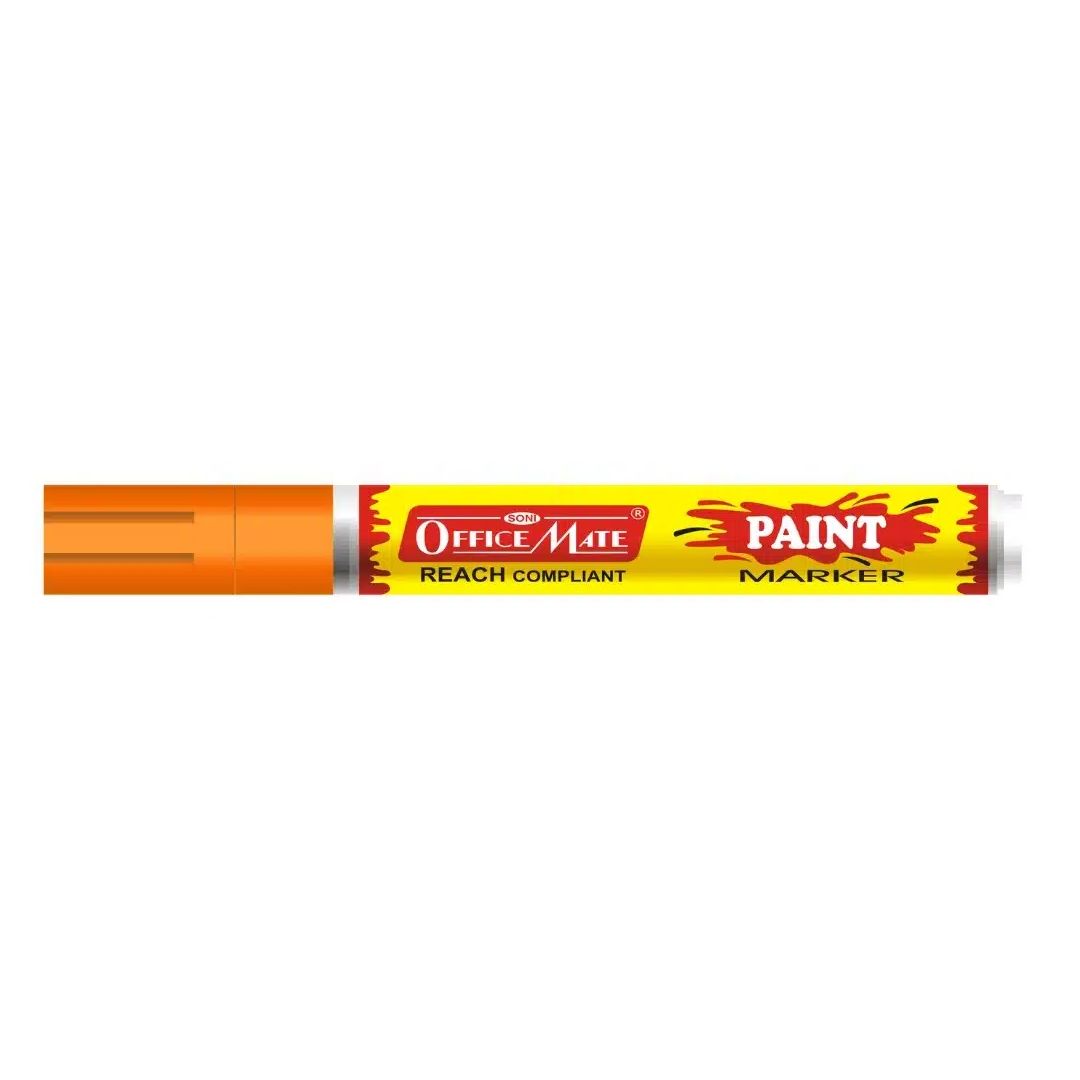 Soni Officemate Paint Marker - Bullet Tip (4.5 MM) - Fluorescent Orange