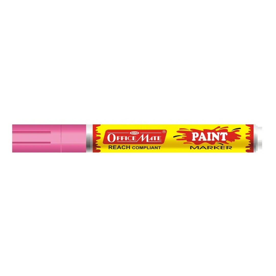 Soni Officemate Paint Marker - Bullet Tip (4.5 MM) - Fluorescent Pink