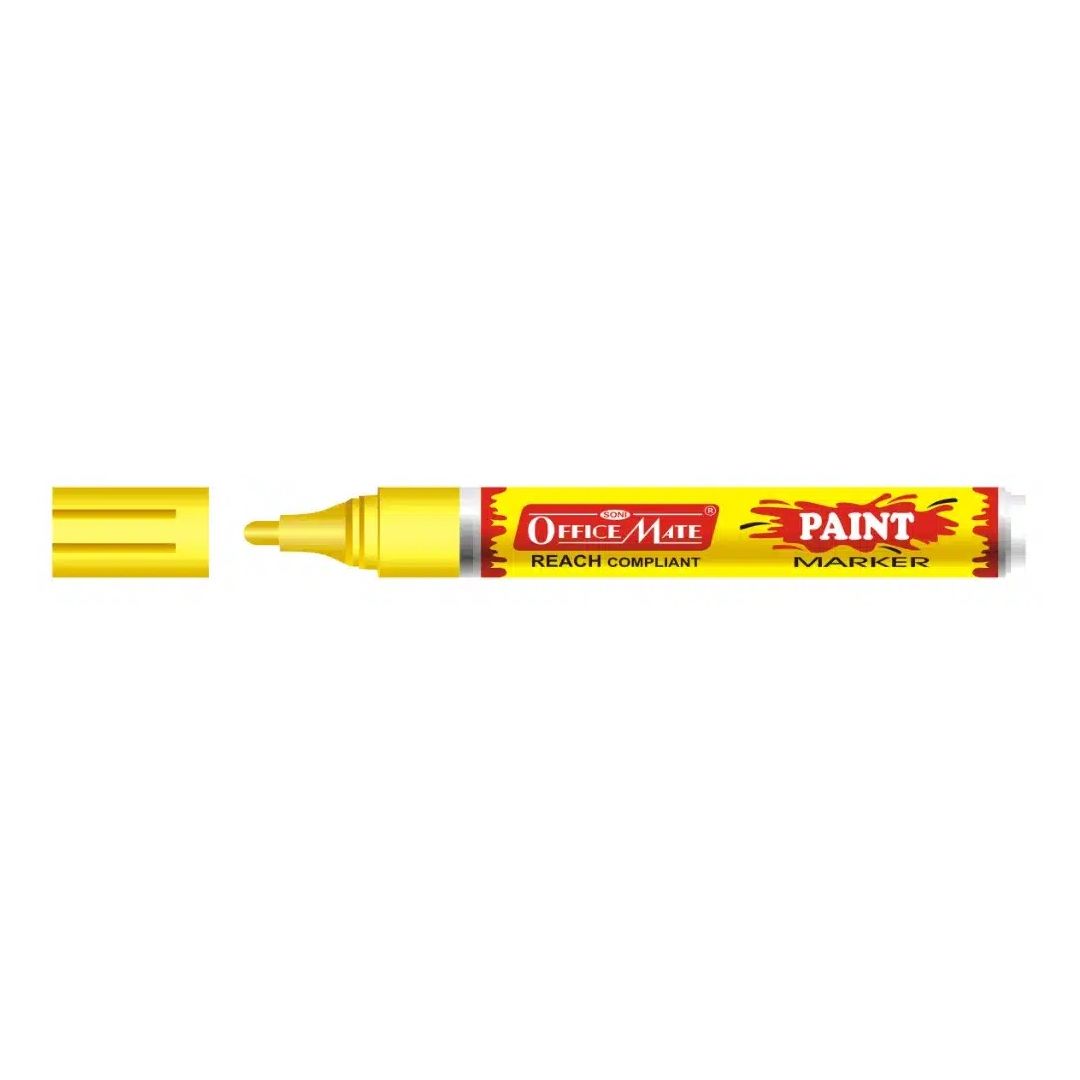 Soni Officemate Paint Marker - Bullet Tip (4.5 MM) - Fluorescent Yellow