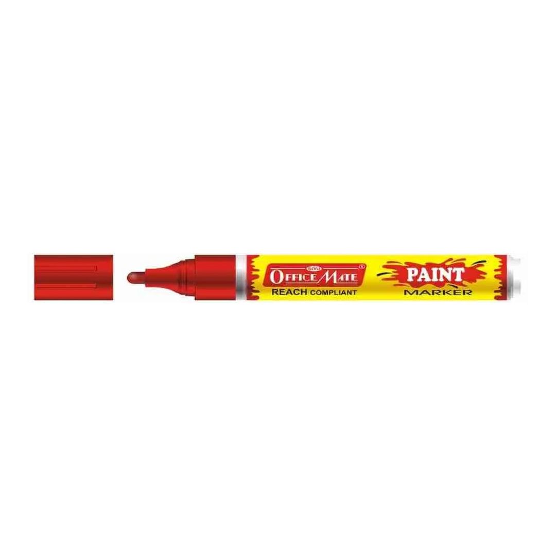 Soni Officemate Paint Marker - Bullet Tip (4.5 MM) - Red