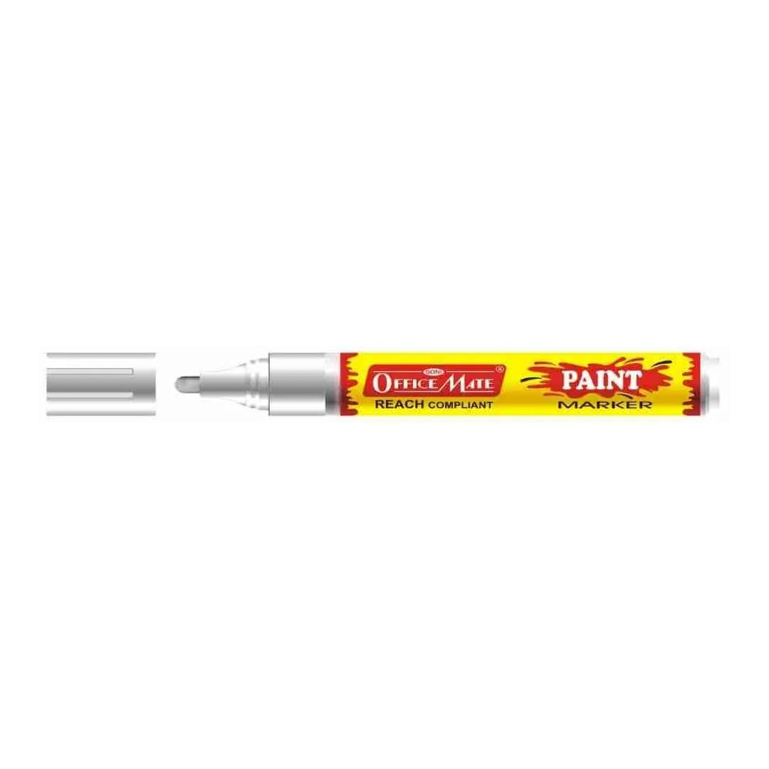 Soni Officemate Paint Marker - Bullet Tip (4.5 MM) - White