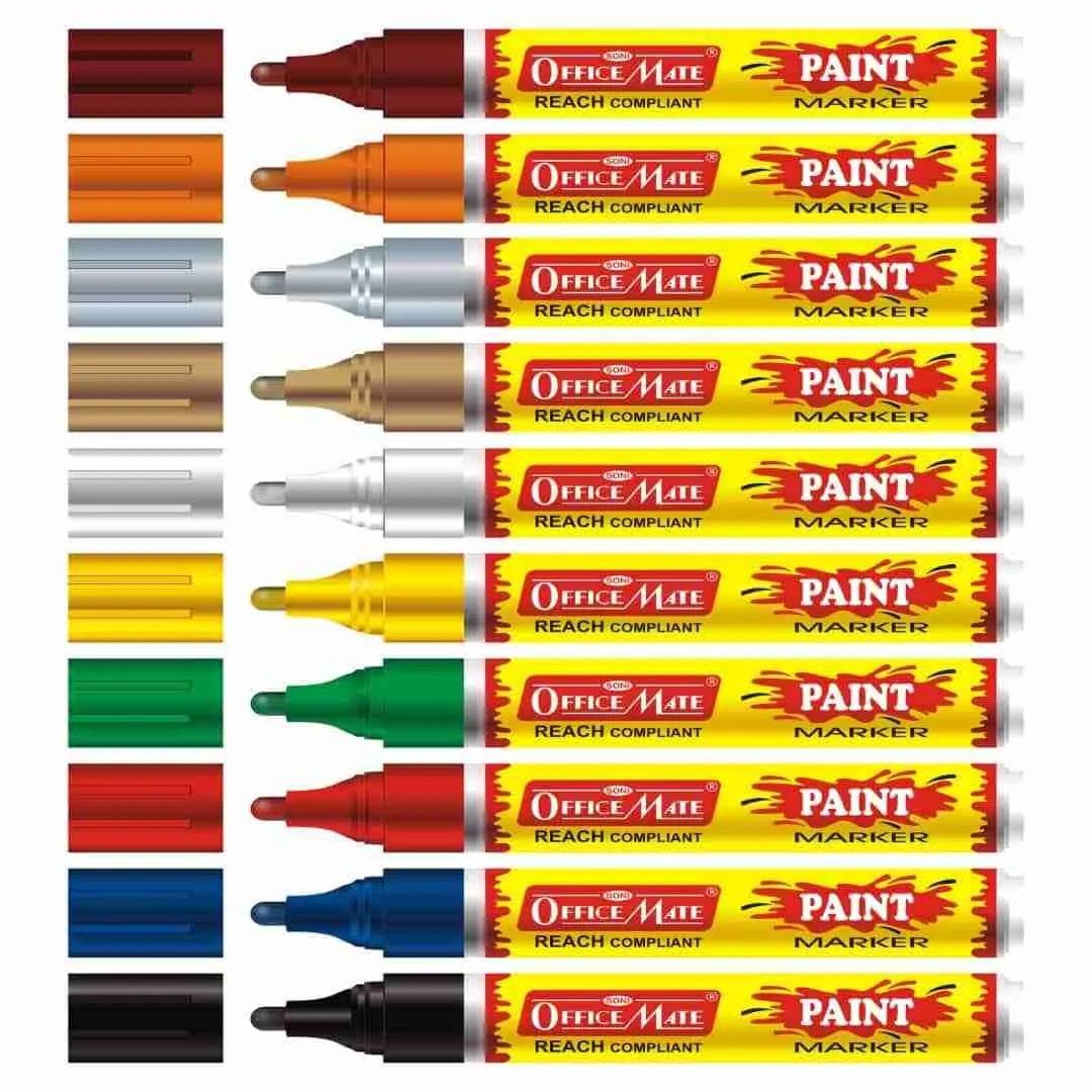 Soni Officemate Regular Paint Marker - Pack of 10