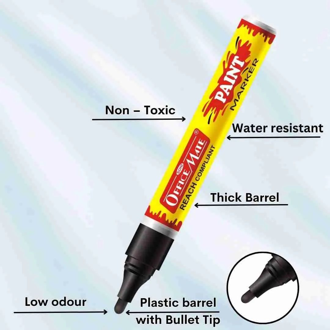 Soni Officemate Regular Paint Marker - Pack of 10