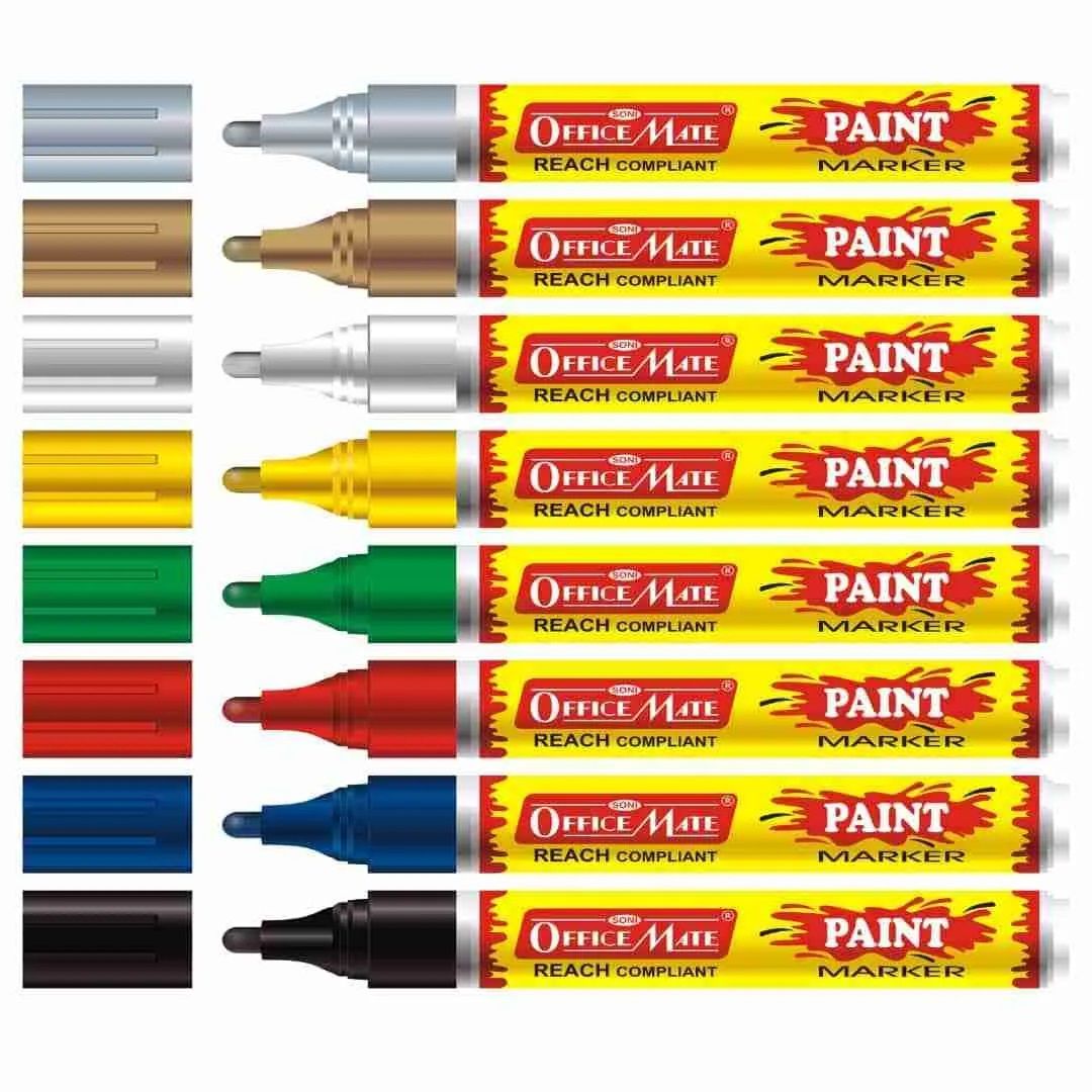 Soni Officemate Regular Paint Marker - Pack of 8