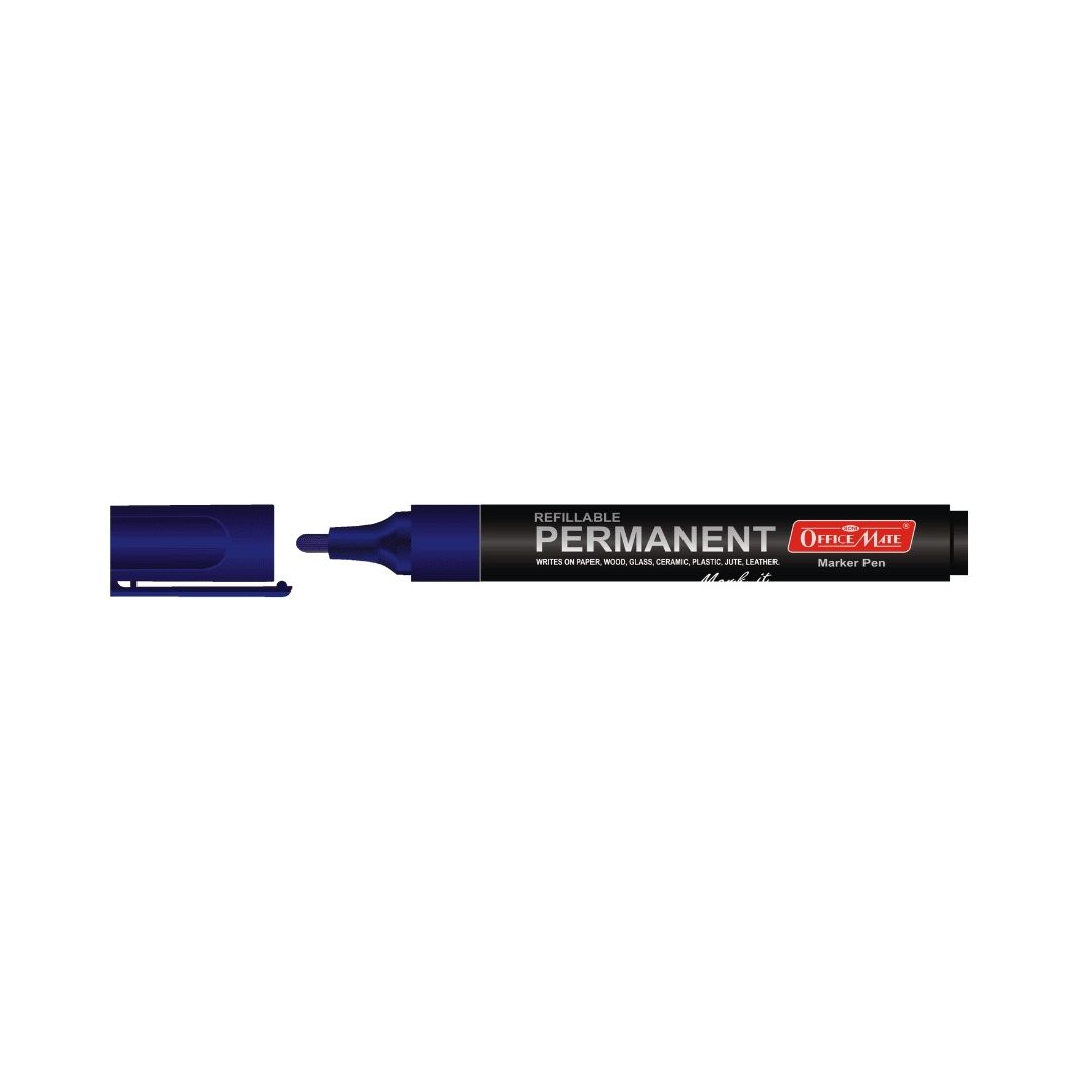 Soni Officemate Refillable - Permanent Marker - Bullet Tip (4.43 MM) - Violet