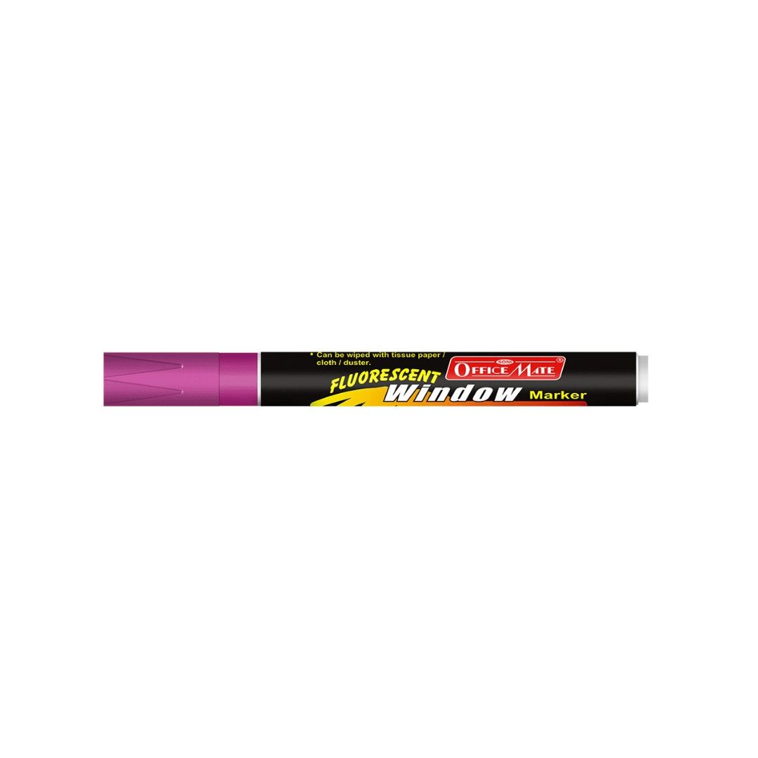 Soni Officemate Liquid Chalk Marker - Bullet Tip (4.5 MM) - Fluorescent Magenta