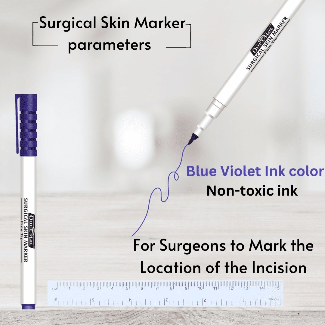 Soni Officemate Surgical Skin Body Marker Pens - Fine Tip - Pack of 10