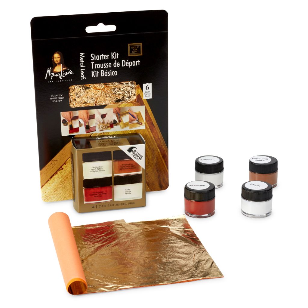 Speedball Monalisa Metal Leaf - Composition Metal Leaf Gold Starter Kit