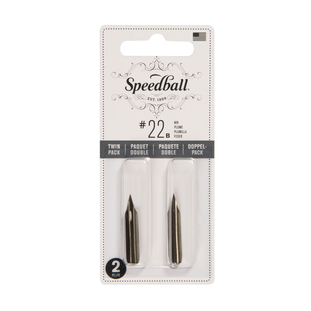 SpeedBall Standard Point Dip Pen Blister Pack of 2 - 22B Standard Extra Fine Nib