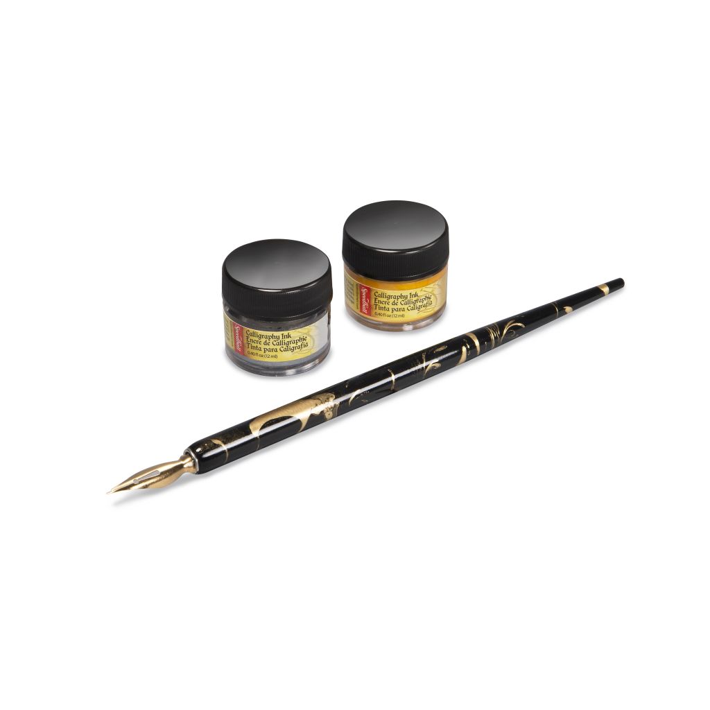 Speedball Signature Series Set - Gold Marbel Holder + Super Black + Silver