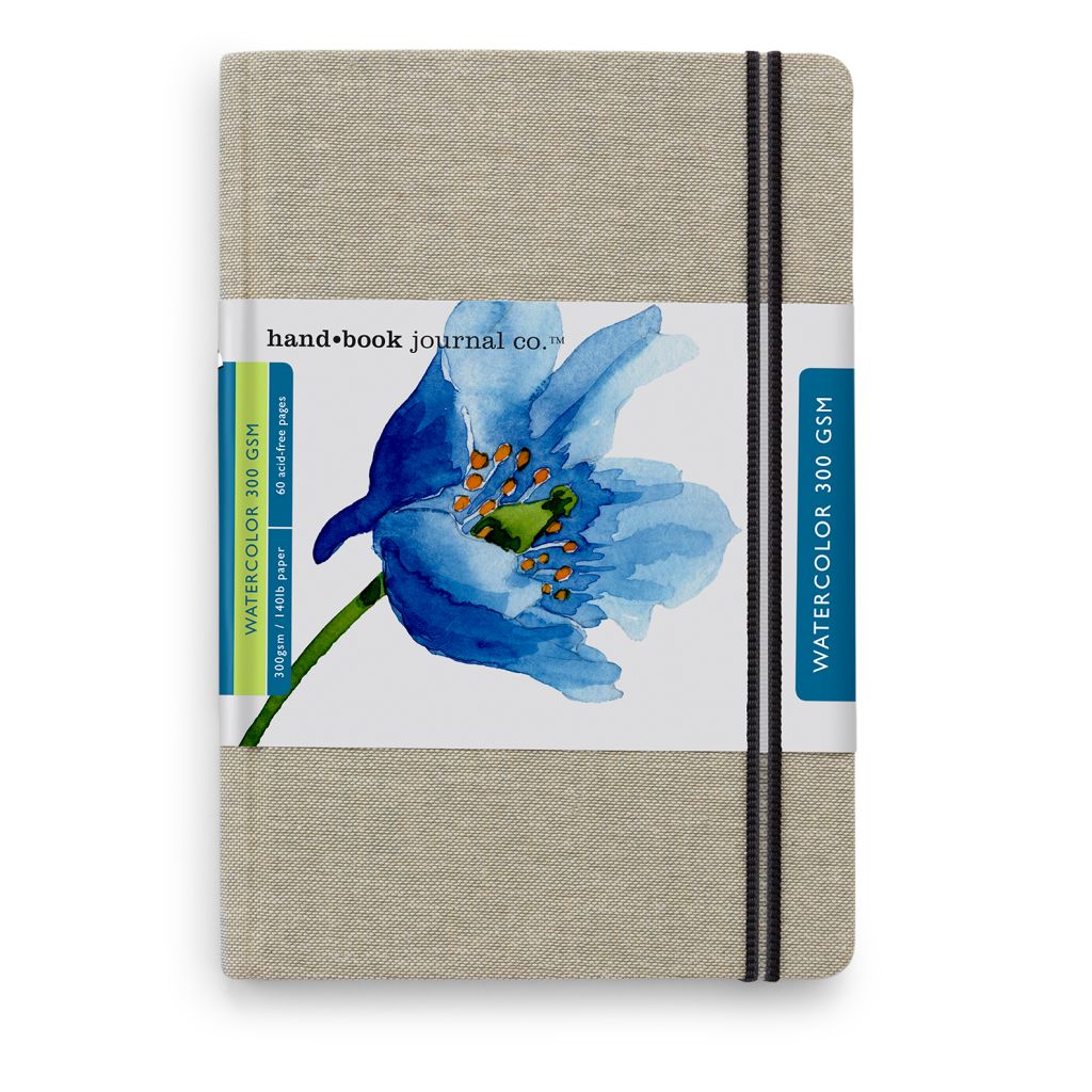 Speedball Hand Book Watercolour Journal - Linen Bound Cover Cold Press 300 GSM - 20.95 cm x 13.97 cm or 8.25