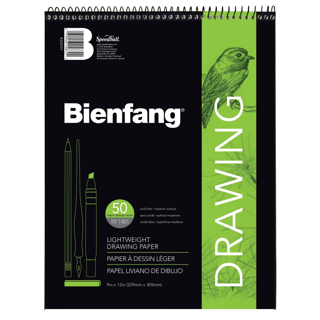 Speedball Bienfang Lightweight Drawing Paper - Light Tooth 82 GSM - 22.86 cm x 30.48 cm or 9