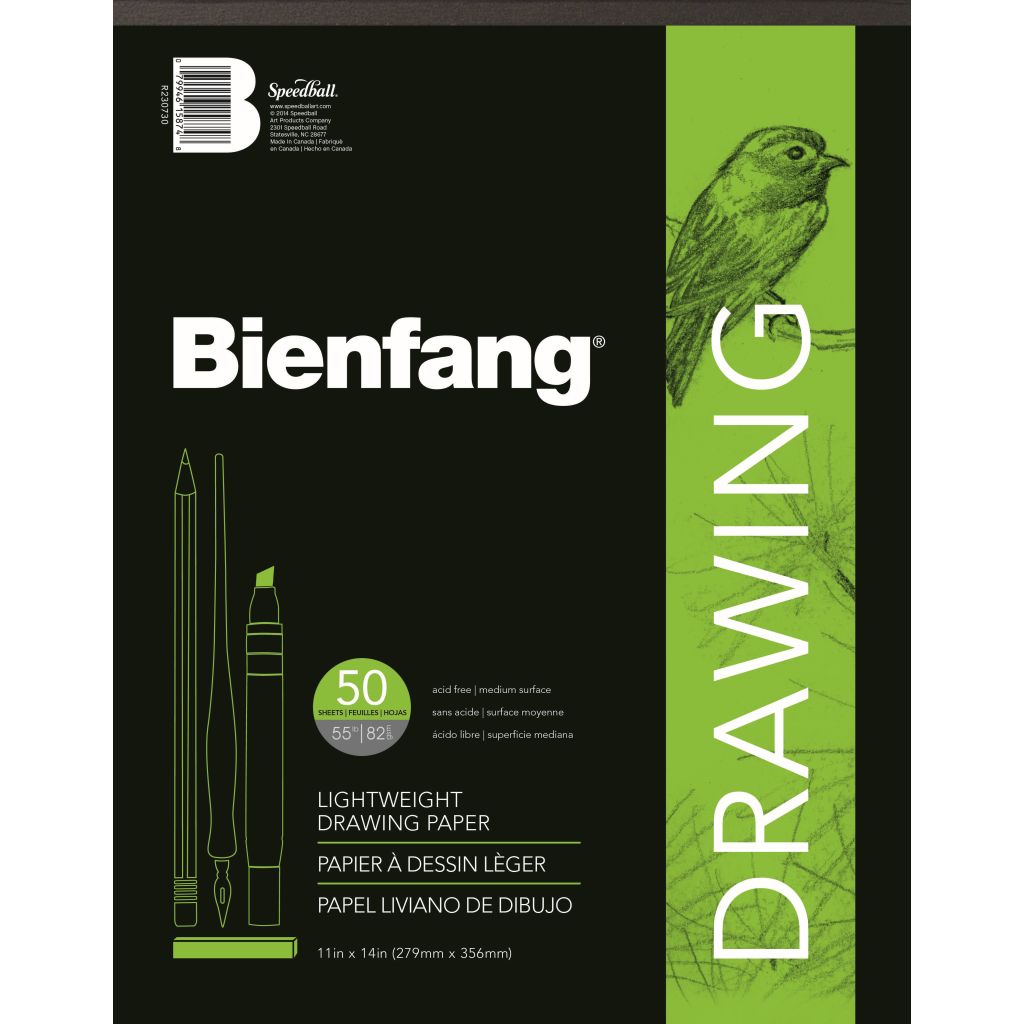 Speedball Bienfang Lightweight Drawing Paper - Light Tooth 82 GSM - 27.94 cm x 35.56 cm or 11