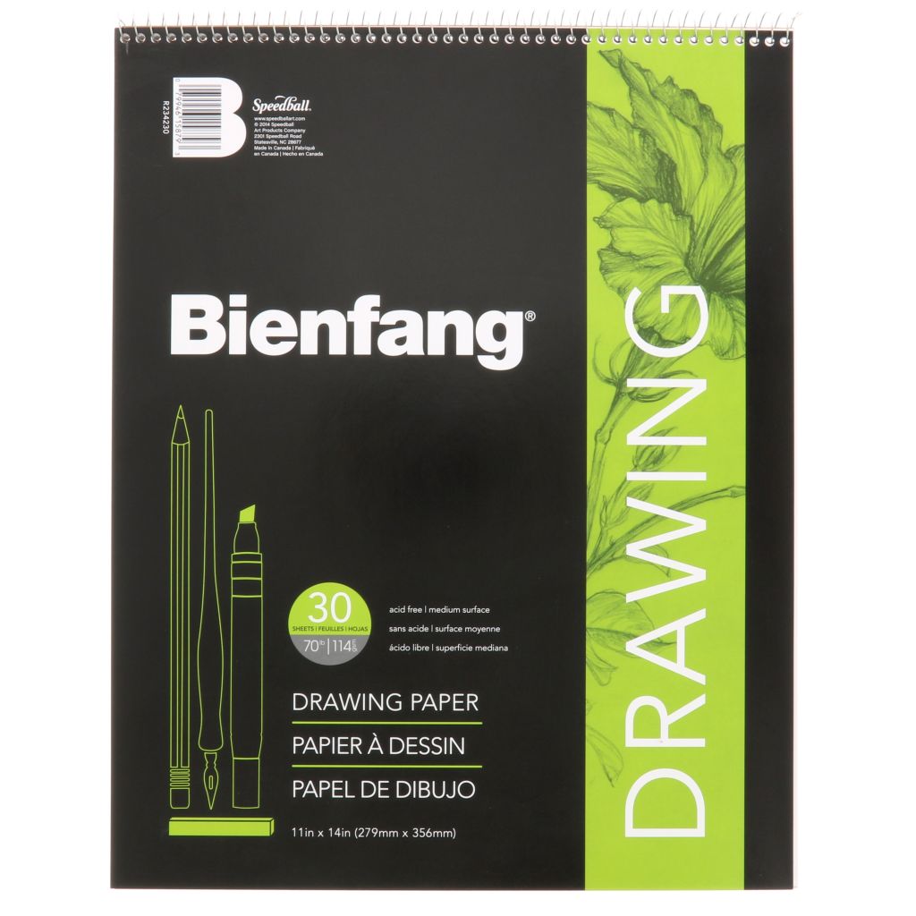 Speedball Bienfang Raritan Drawing Paper - Medium Tooth 114 GSM - 27.94 cm x 35.56 cm or 11