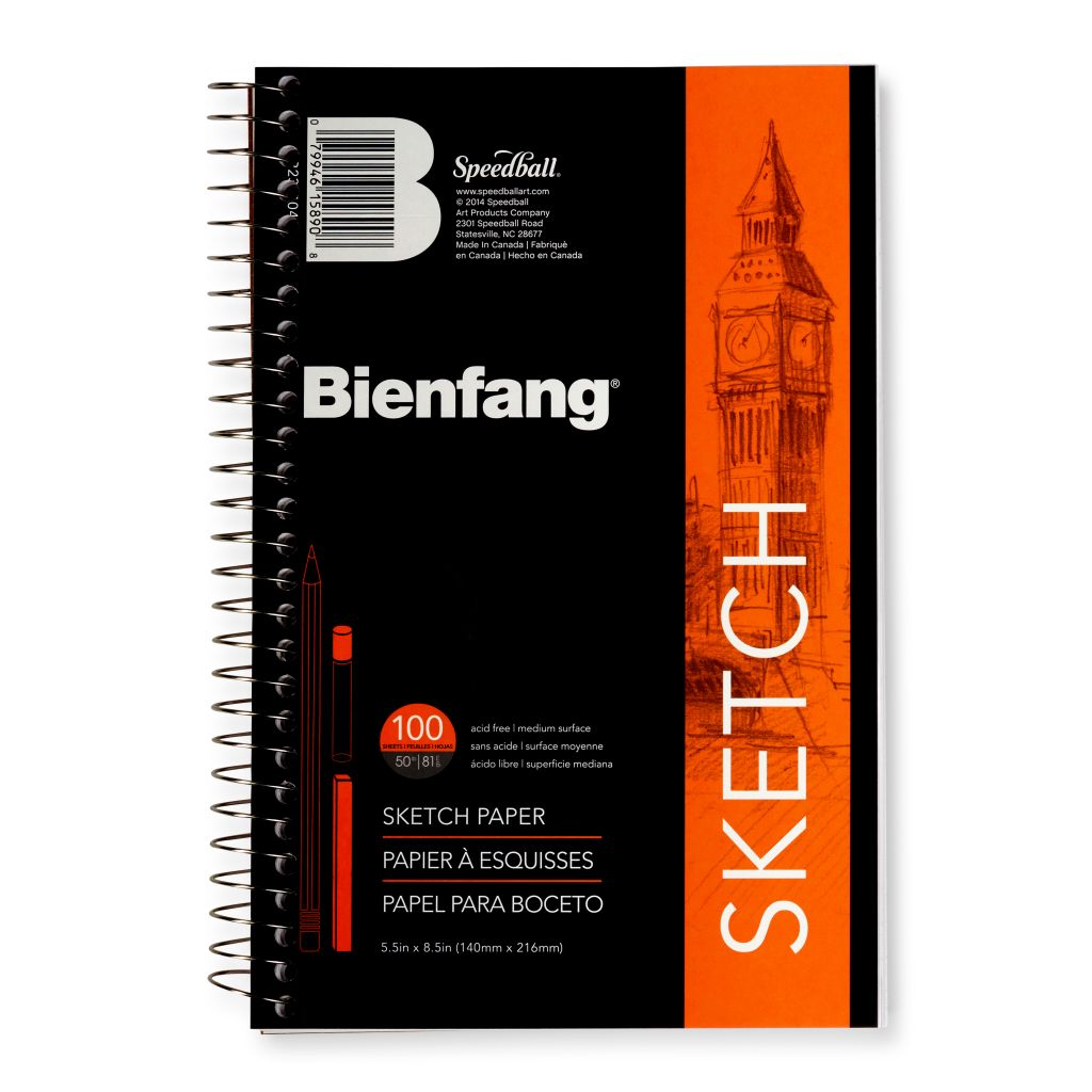 Speedball Bienfang Take Me Along Sketchbook - Medium Tooth 81 GSM - 13.97 cm x 21.59 cm or 5.5