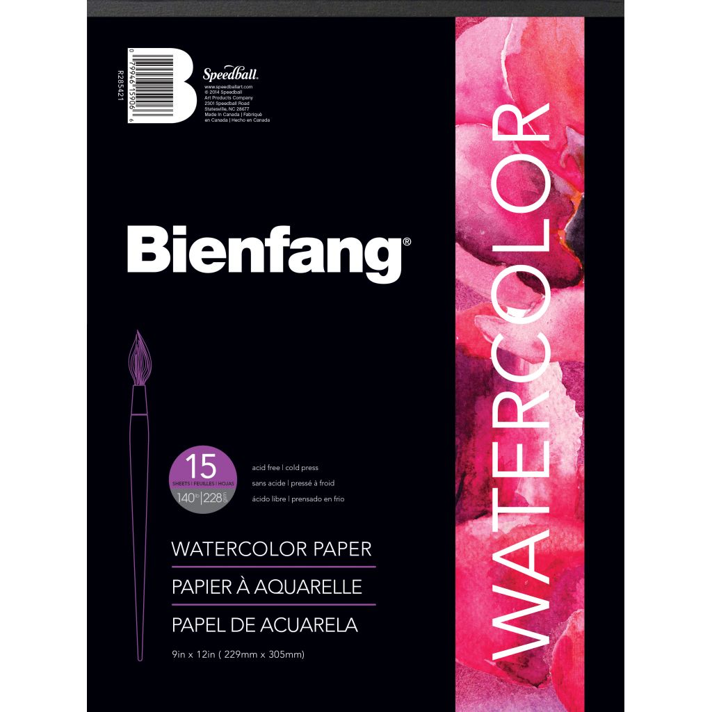 Speedball Bienfang pH Neutral Watercolor Paper - Cold Press 228 GSM - 22.86 cm x 30.48 cm or 9