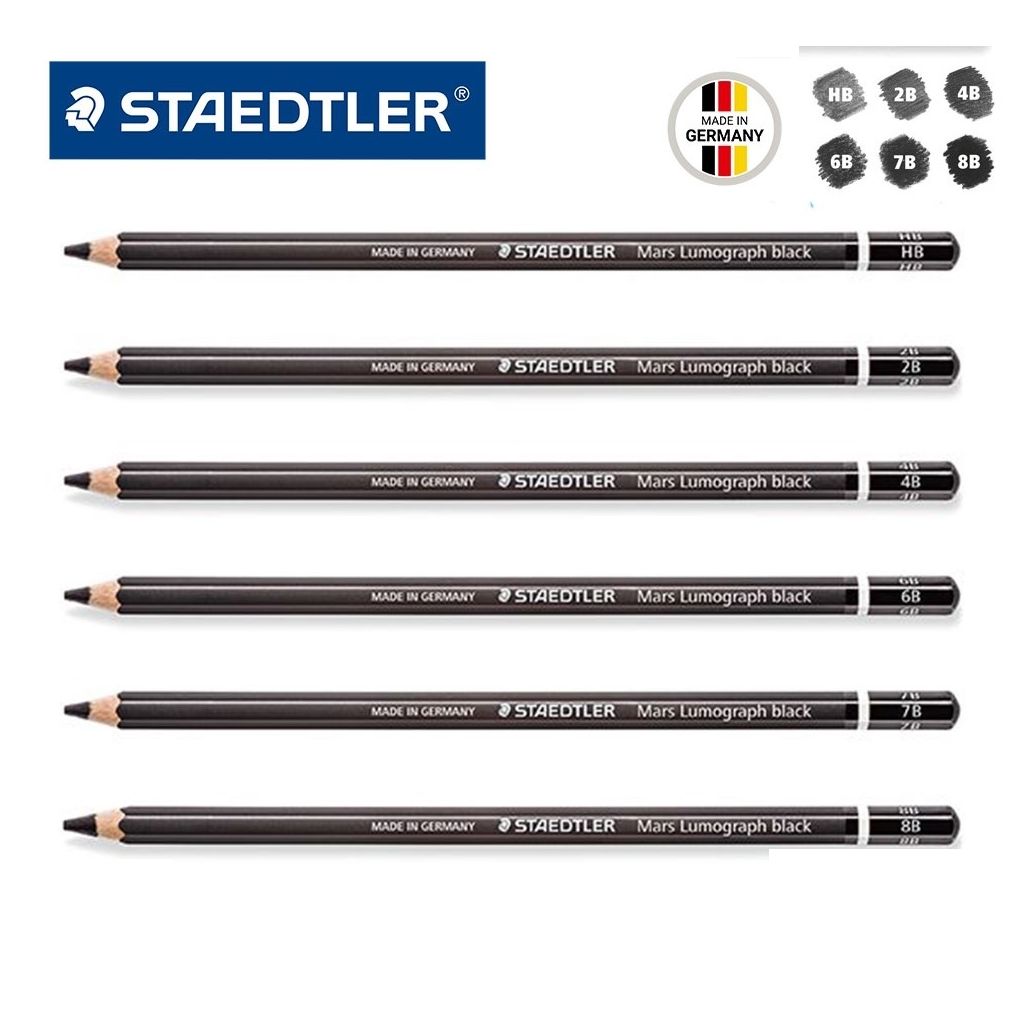 Staedtler Mars Lumograph Black 100B Drawing Graphite Pencil