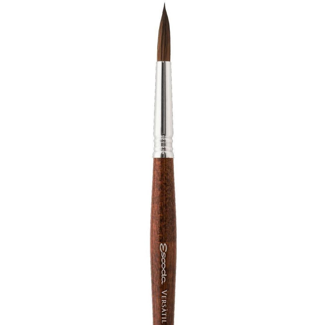 Escoda Versatil Synthetic Kolinsky Sable Hair Brush - Series 1540 - Round Pointed - Short Handle - Size: 3/0