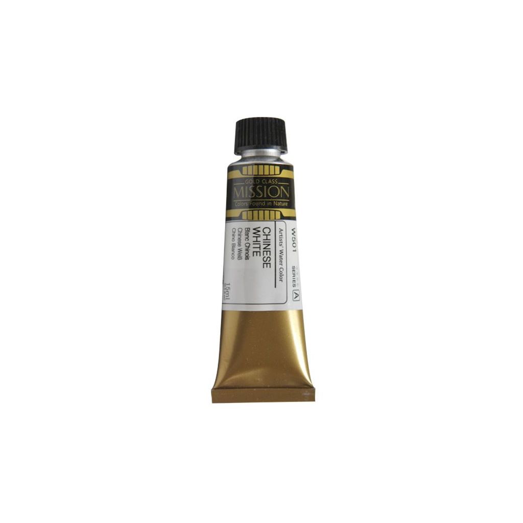 Mijello Mission Gold Class Professional Grade Extra-Fine Watercolour  - Chinese White (501) - 15 ML