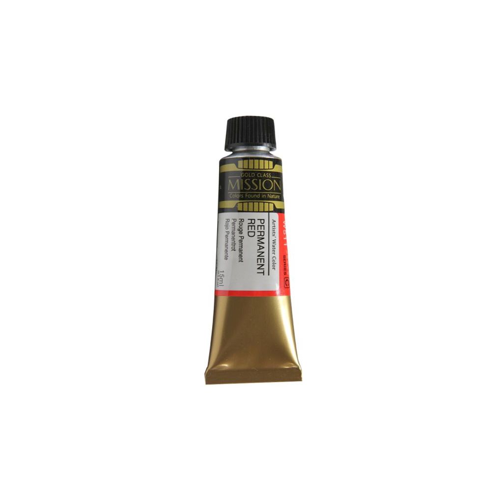 Mijello Mission Gold Class Professional Grade Extra-Fine Watercolour  - Permanent Red (511) - 15 ML