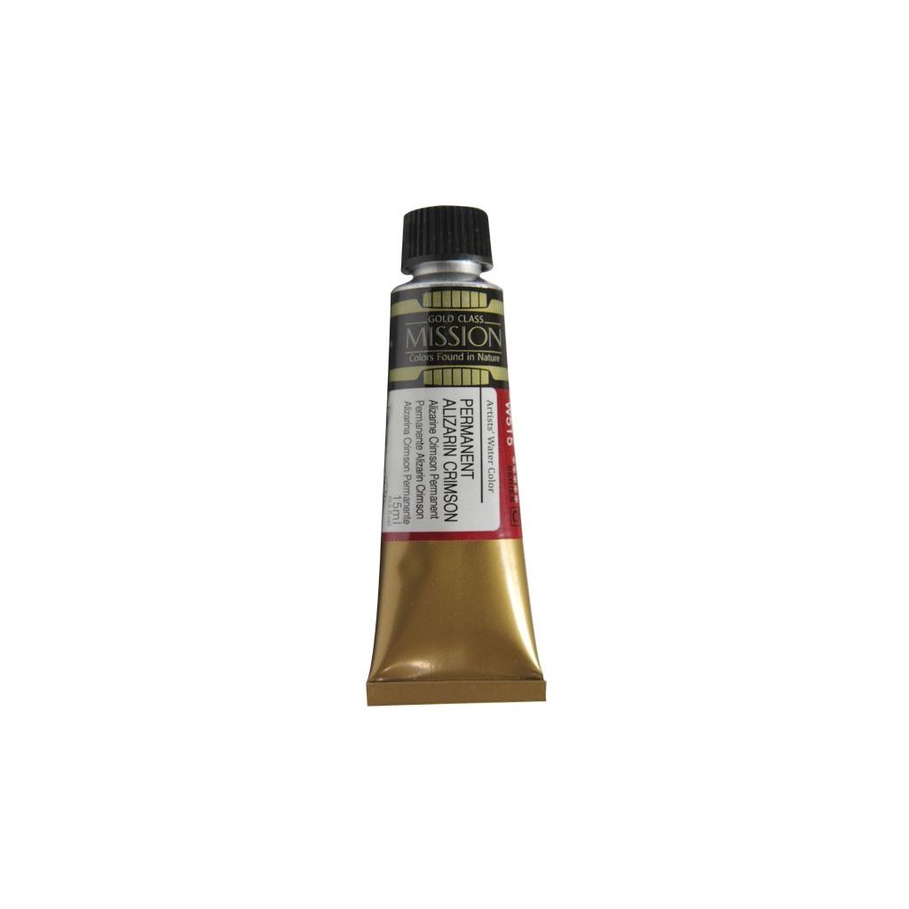 Mijello Mission Gold Class Professional Grade Extra-Fine Watercolour  - Permanent Alizarin Crimson (515) - 15 ML