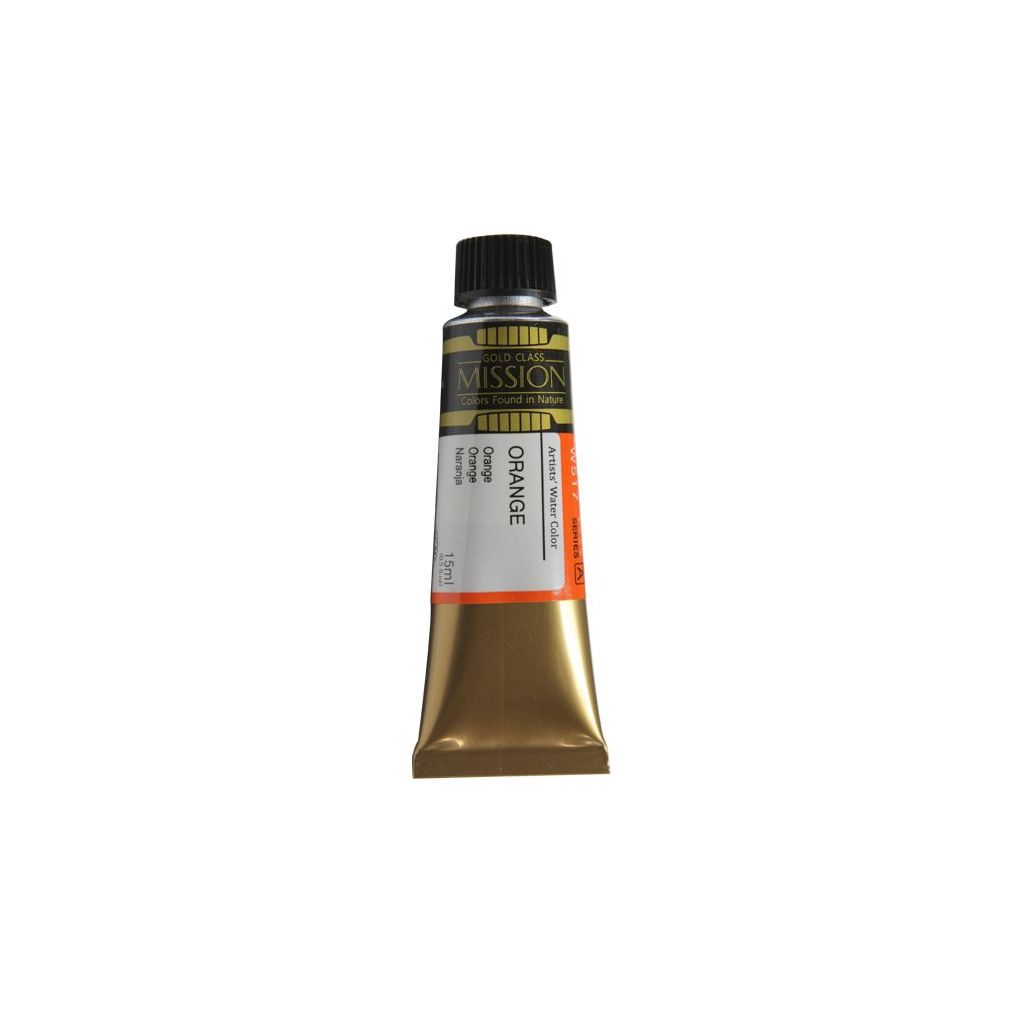 Mijello Mission Gold Class Professional Grade Extra-Fine Watercolour  - Orange (517) - 15 ML