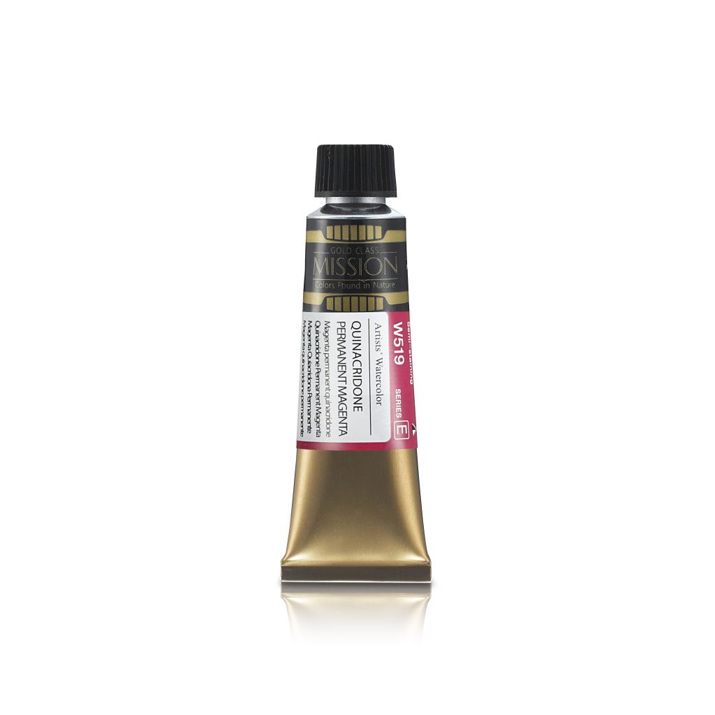 Mijello Mission Gold Class Professional Grade Extra-Fine Watercolour  - Permanent Magenta (519) - 15 ML