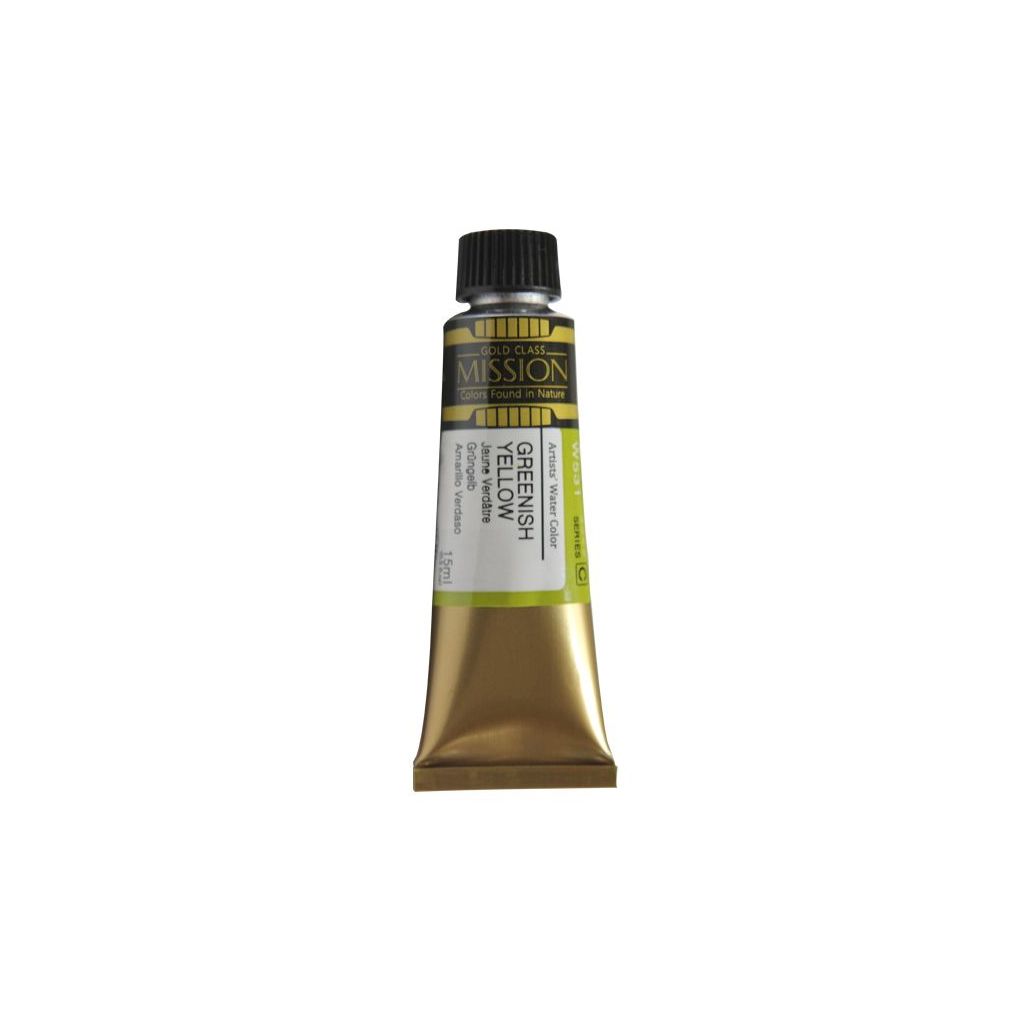 Mijello Mission Gold Class Professional Grade Extra-Fine Watercolour  - Greenish Yellow (531) - 15 ML