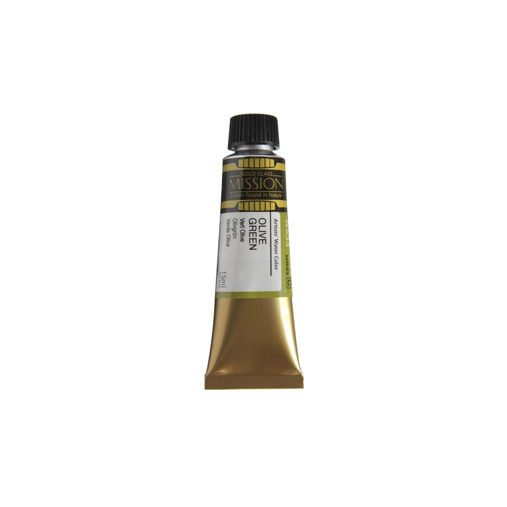 Mijello Mission Gold Class Professional Grade Extra-Fine Watercolour  - Olive Green (533) - 15 ML