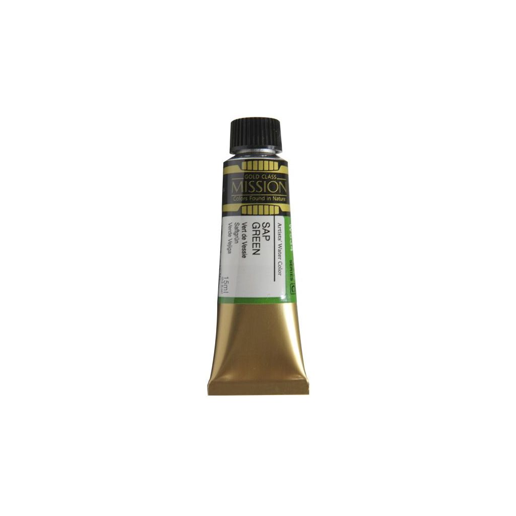 Mijello Mission Gold Class Professional Grade Extra-Fine Watercolour  - Sap Green (534) - 15 ML