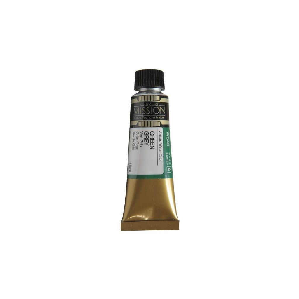 Mijello Mission Gold Class Professional Grade Extra-Fine Watercolour  - Green Grey (540) - 15 ML