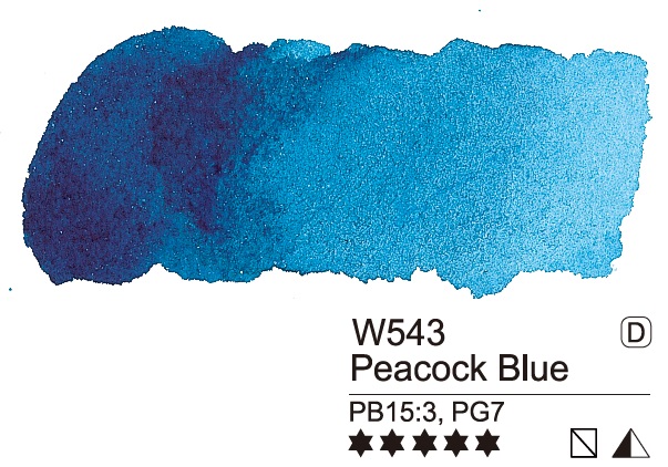 Mijello Mission Gold Class Professional Grade Extra-Fine Watercolour  - Peacock Blue (543) - 7 ML