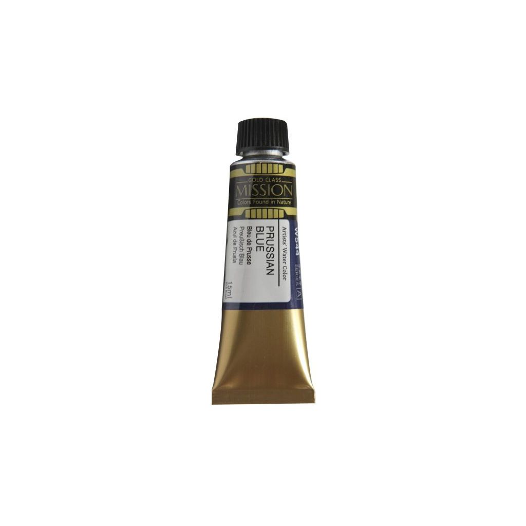 Mijello Mission Gold Class Professional Grade Extra-Fine Watercolour  - Prussian Blue (544) - 15 ML