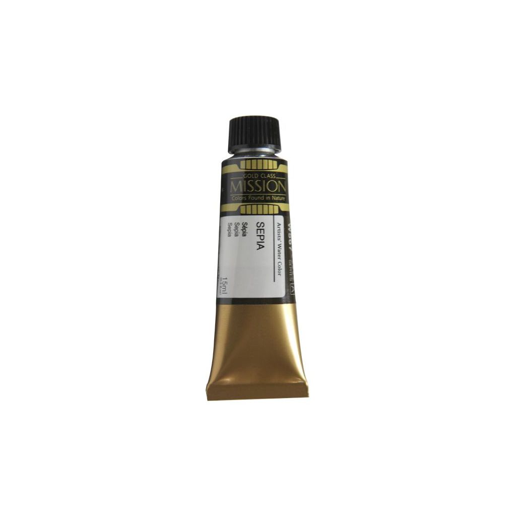 Mijello Mission Gold Class Professional Grade Extra-Fine Watercolour  - Sepia (567) - 15 ML