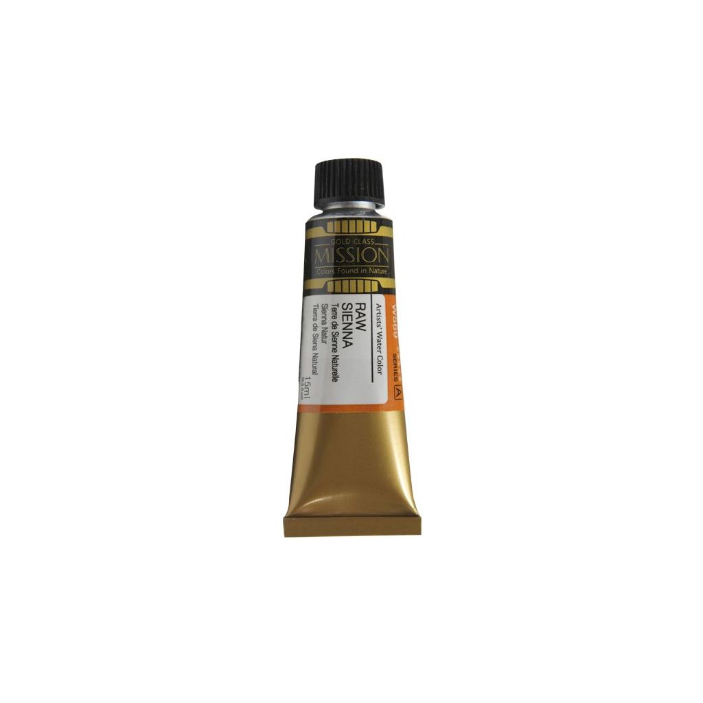 Mijello Mission Gold Class Professional Grade Extra-Fine Watercolour  - Raw Sienna (569) - 15 ML