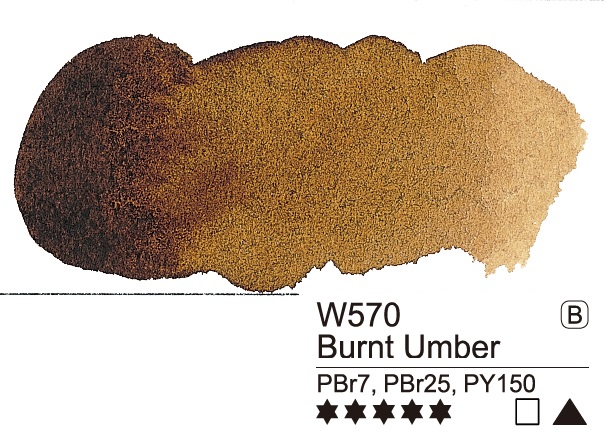 Mijello Mission Gold Class Professional Grade Extra-Fine Watercolour  - Burnt Umber (570) - 7 ML