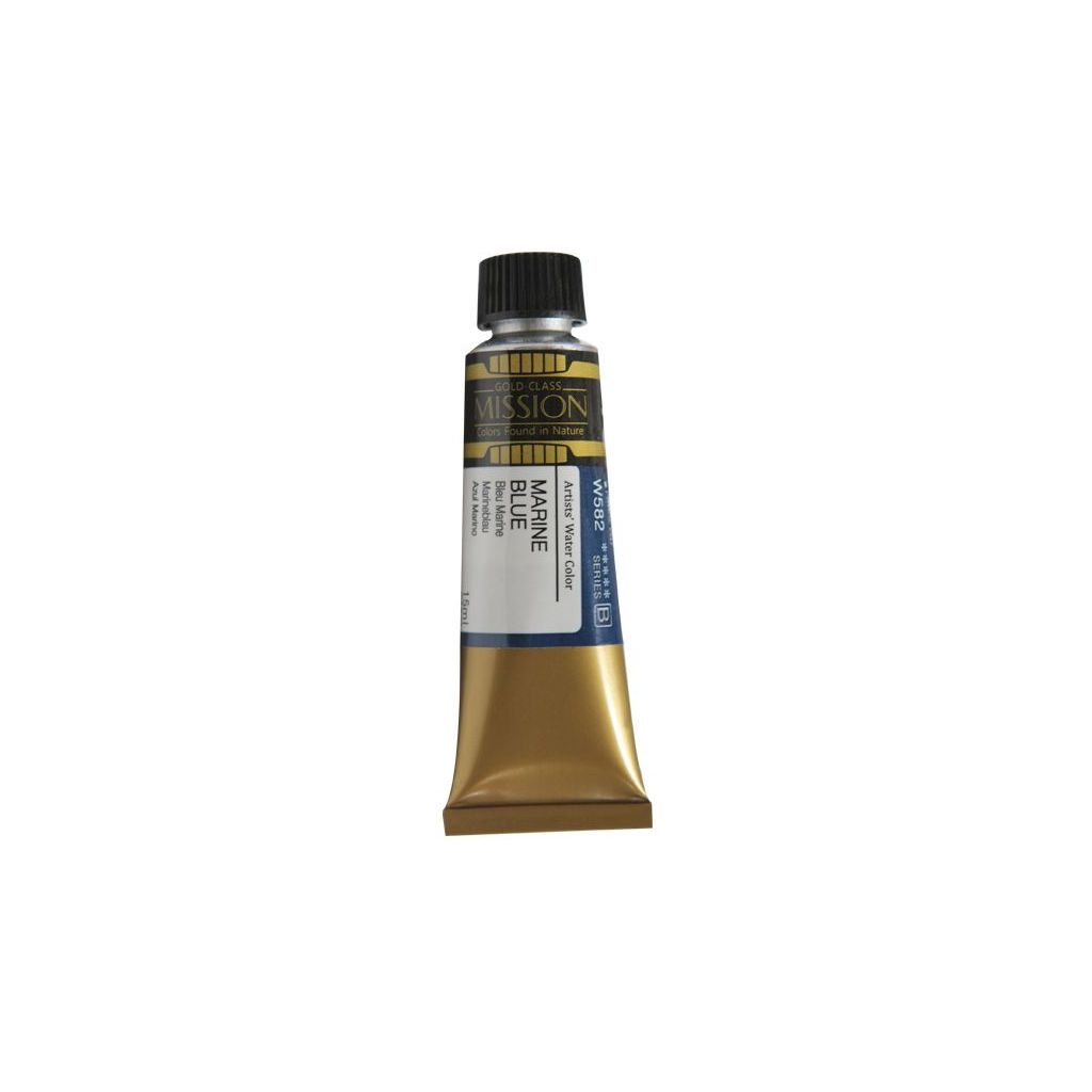 Mijello Mission Gold Class Professional Grade Extra-Fine Watercolour  - Marine Blue (582) - 15 ML